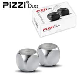 "פיצי מיני" PiZZi Mini-DUO זוג רמקולים Bluetooth עוצמתי 2x3W במיוחד 35מ"מ בלבד בצבע כסף