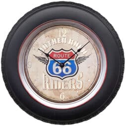 שעון קיר ROUTH 66 RIDERS עם תאורת לד ע"י שלט רחוק