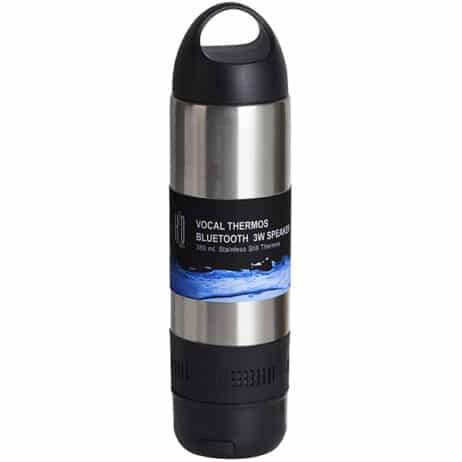 רמקול Bluetooth 3W משולב עם בקבוק תרמי נירוסטה מבית H2O-Pro